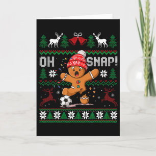 Cartão Oh Snap Futebol Homem de Biscoito de Natal Natal X
