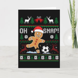 Cartão Oh Snap Futebol Homem de Biscoito de Natal Natal X