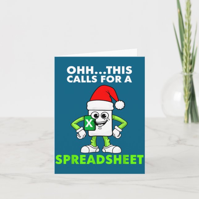 Cartão Oh This Calls For A Spreadsheet Excel Christmas Co (Frente)
