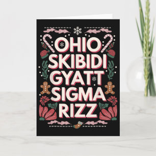 Cartão Ohio Skibidi Gyatt Sigma Rizz Geração Alfa Natal C