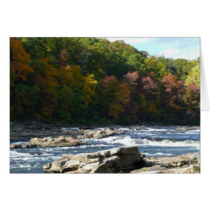 Cartão Ohiopyle River Rapids in Fall Pennsylvania Autumn