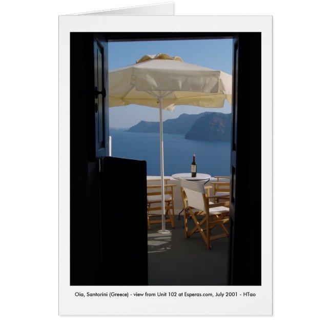 Cartão Oia, Santorini (piscina) - (Frente)