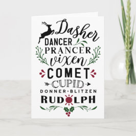 Cartão Oito Pequenas Reindeer