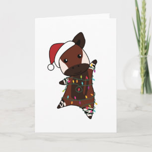 Cartão Okapi Natal Neve Animais de Inverno Okapis