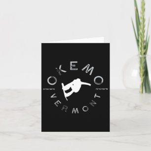 Cartão Okemo Mountain Vermont Graphic Vintage Snowboard T