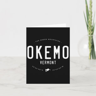Cartão Okemo Vermont Graphic Distressou Vintage Snowboard