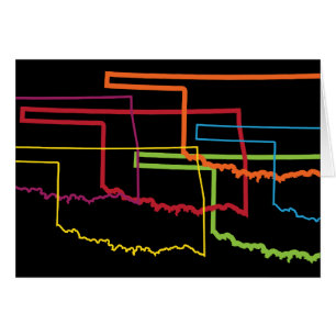 Cartão Oklahoma pride blur