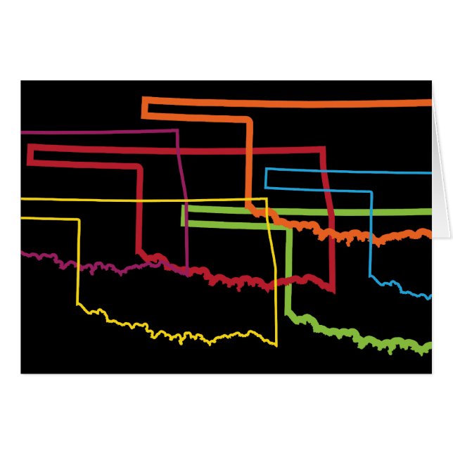 Cartão Oklahoma pride blur (Frente Horizontal)