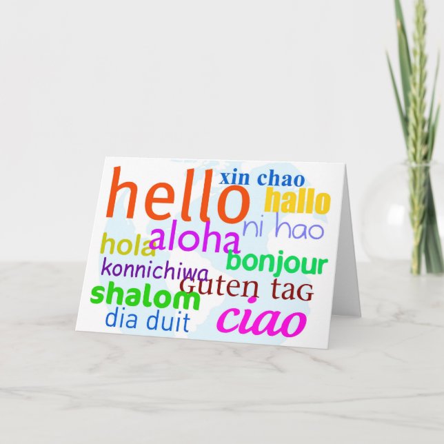 Cartão Olá! (Frente)