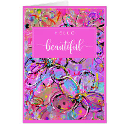 Cartão Olá Bela Namorados Aniversário Aniversário