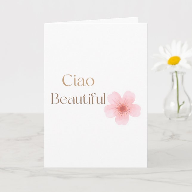 Cartão Olá Bela, Presente Floral Elegante (Planta pequena)