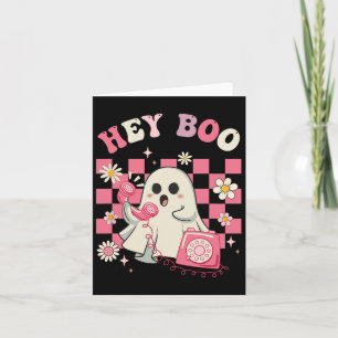Cartão Olá Boo Groovy, Dia de as Bruxas engraçado Fantasm
