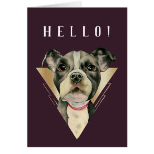Cartão OLÁ Cão-de-Cachorro Dourado Roxo