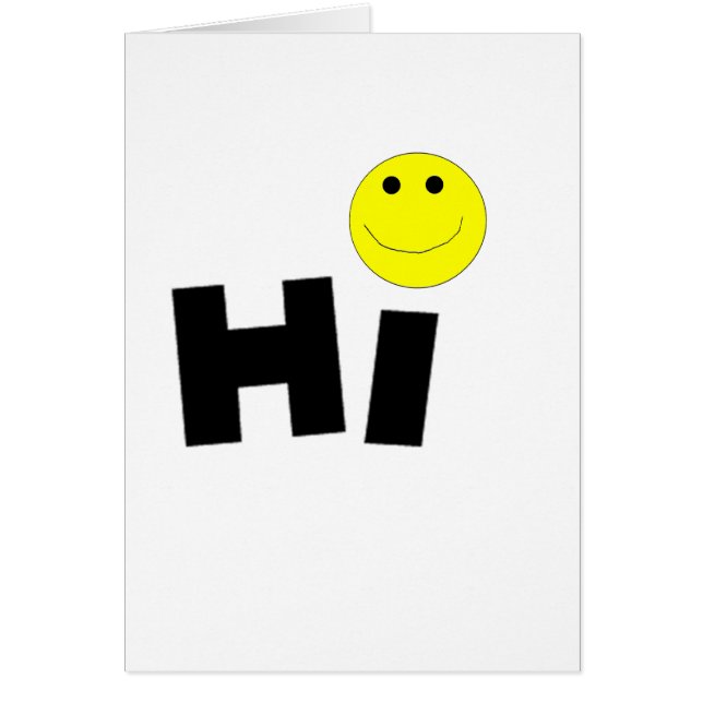 Cartão Olá! cara) (Frente)