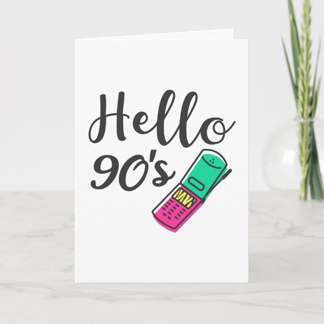 Cartão Olá Celular dos Anos 90 (Frente)