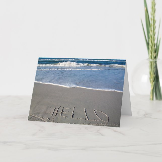 Cartão Olá! da praia (Frente)