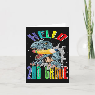 Cartão Olá Dinossauro segundo De Volta À Escola
