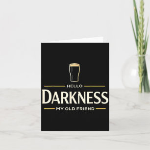 Cartão Olá Escuridão Velho Amigo Cerveja Irlandesa St Pat