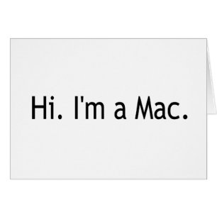 Cartão Olá! eu sou um Mac
