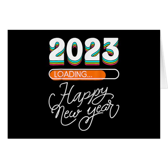 Cartão Olá Feliz ano novo 2023 2023 31 de dezembro de 202 (Frente horizontal)