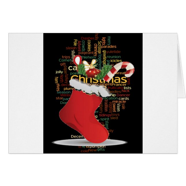 Cartão Olá! Feliz Natal GIFTS e um Feliz ano novo (Frente Horizontal)