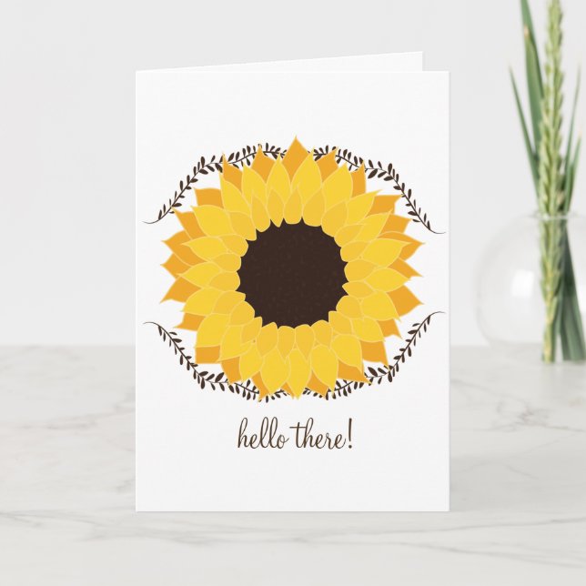 Cartão olá girassol (Frente)