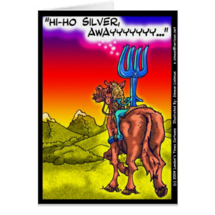 Cartão Olá Ho Silver? Diversão Presentes de Cartoon Paród