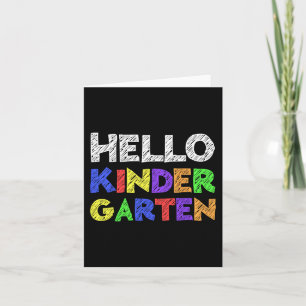 Cartão Olá, Jardim De Infância De Volta À Escola