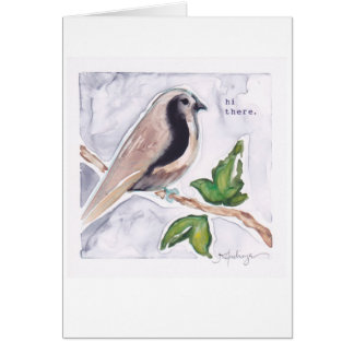 Cartão olá! lá pouco passarinho