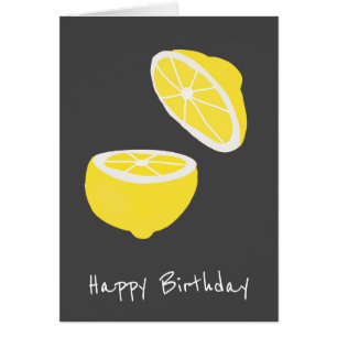 Cartão Olá Lemon, fruta amarela moderna