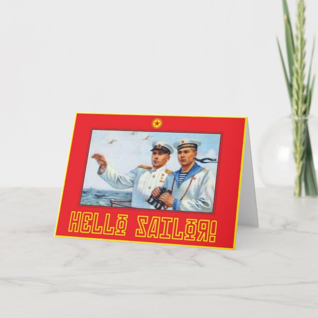 Cartão Olá, Marinheiro! (Frente)
