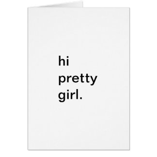 Cartão olá! menina bonito