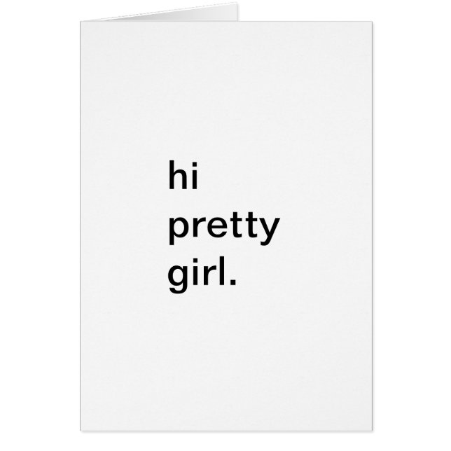 Cartão olá! menina bonito (Frente)