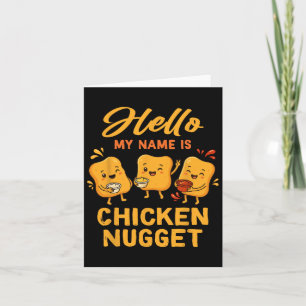 Cartão Olá Meu Nome É Fantasia De Nugget De Frango Crianç