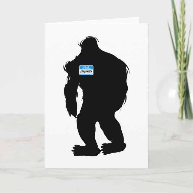 Cartão Olá, Meu Nome É Sasquatch (Frente)