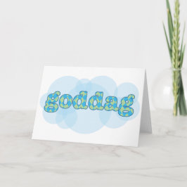 Cartão Olá! no dinamarquês - Goddag com teste padrão do