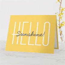Olá Sunshine Amarelo Fofo Tipografia Feliz Grande