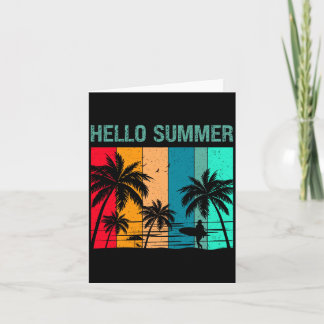Cartão Olá Verão - Sol Mar e Areia - Verão Surf