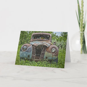 Cartão Old car birthday card