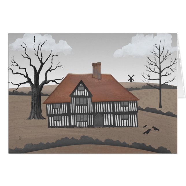 Cartão Old Crow Manor (Frente horizontal)