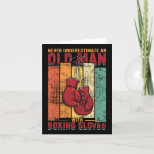 Cartão Old Man Boxing - Vintage
