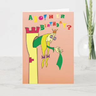 Cartão Old Princess in Tower Humorous Birthday Cards