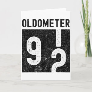 Cartão Oldômetro Aniversário de 92 anos Engraçado Retro F