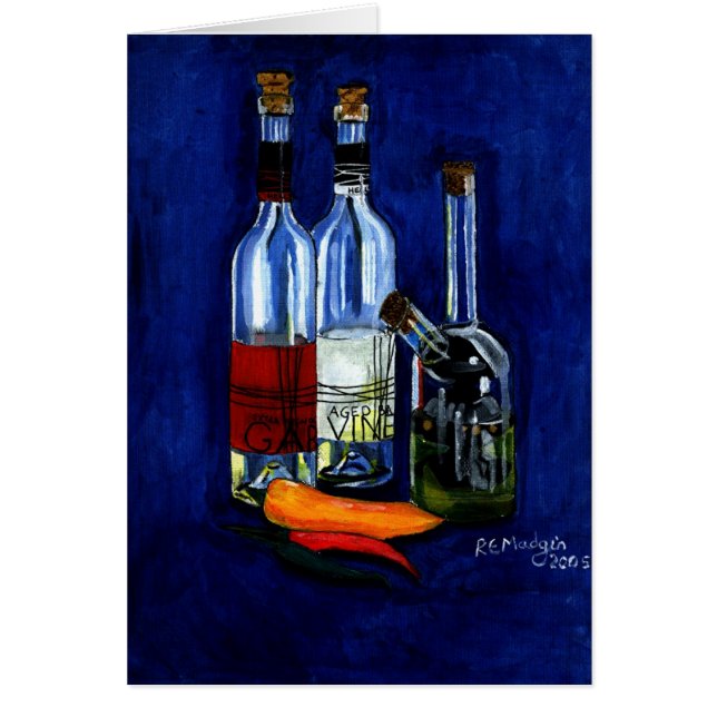 Cartão Óleo, vinagre, e pimentões (Frente)