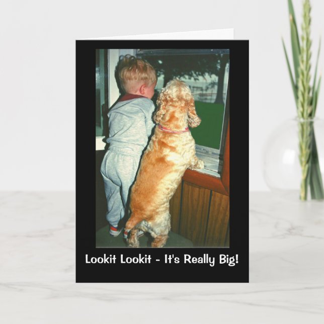 Cartão Olha! Outro Aniversário Está Seguindo Seu Caminho! (Frente)