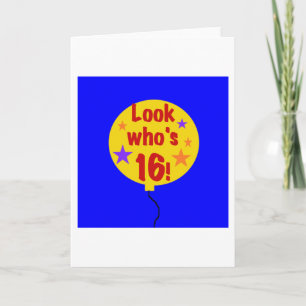 Cartão Olha quem tem 16 anos