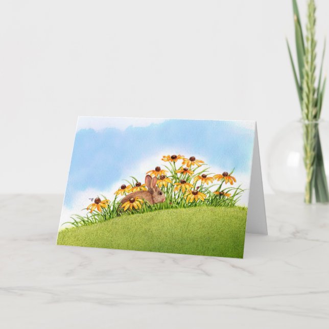 Cartão Olhando joaninhas (Frente)