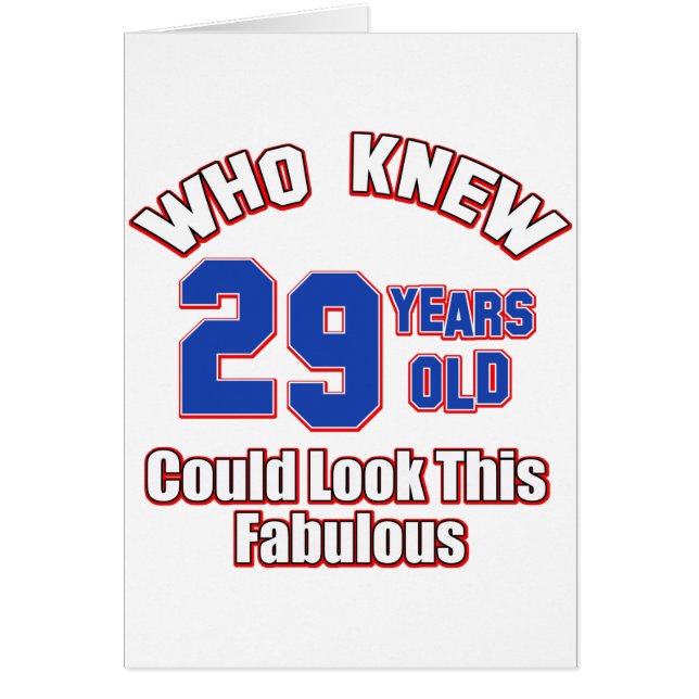 Cartão olhar 29 fabuloso (Frente)