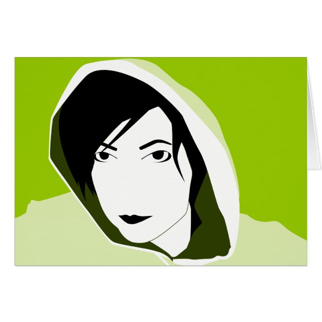 Cartão olhar capuz (Frente horizontal)