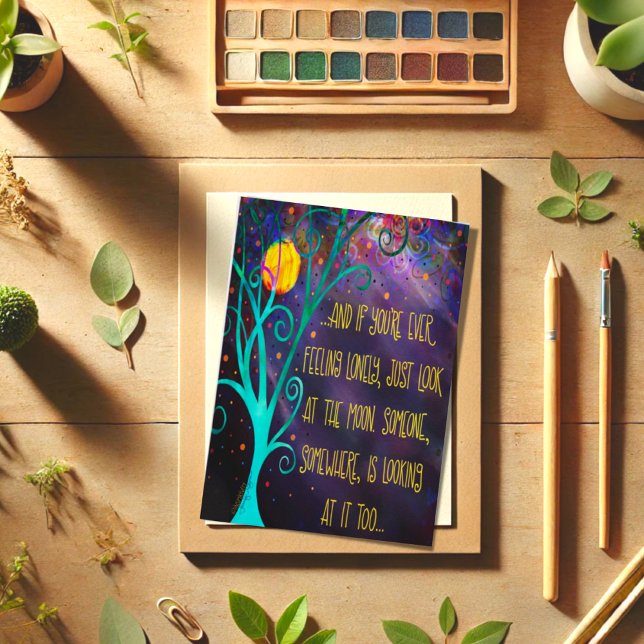 Cartão "Olhe para a inspirividade da lua" (Criador carregado)